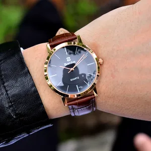 Классический ремешок из натуральной кожи OEM LOGO Lovers Watch для мужчин и женщин