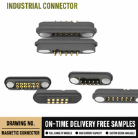 Connecteur magnétique Pogo Pin à ressort, pas de 2,54 mm, 2-6 broches, mâle/femelle, contacts en laiton, boîtier ABS, 12 V automobile