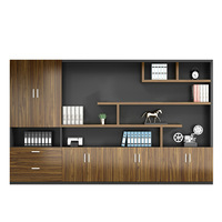 Armoire de données minimaliste moderne en bois mobilier de bureau pour patron fond de bureau maison hôtel utilisation financière fichier casier bibliothèque