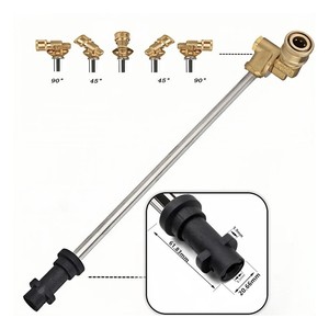 Pistolet de lavage haute pression avec rallonge <span class=keywords><strong>pour</strong></span> Ka-rcher K2 K3 K4 K5 K7 avec adaptateur pivotant à 180 degrés et buses - Product Image 4