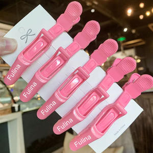 Logo personalizzato barbiere sezionamento salone forcine per capelli strumenti per acconciatura alligatore per capelli nero fermaglio - Product Image 1