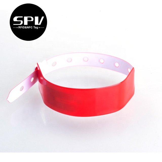 Disposable Proximity Ticket RFID ID Chip PVC Wristband Bracelet