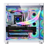 Tour de bureau de boîtier d'ordinateur de jeu ZeroMaster OEM ATX avec ventilateur RVB et armoire de jeu de bureau visuelle améliorée en verre trempé