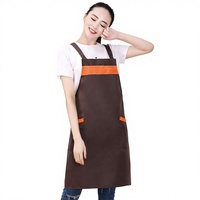 Tablier de travail en nylon personnalisé pour adultes, avec bretelles en H, pour cuisine domestique, impression de logo, pour le nettoyage et l'utilisation des chefs