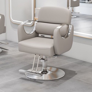 Sillón de peluquería giratorio y elevable con reposabrazos de acero inoxidable para salón de belleza - Product Image 2