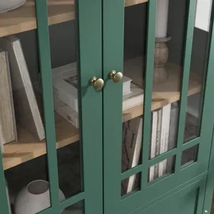 خزانة خشبية واسعة ومذهلة ، أدراج عرض كبيرة لغرفة النوم والمكتب ، خزانة عرض الكتب الجميلة - Product Image 3