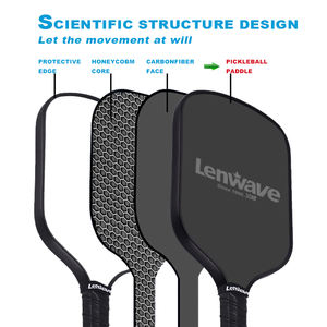 <span class=keywords><strong>Ensemble</strong></span> de raquettes de pickleball en fibre de carbone approuvé par l'USAPA |   Équipement professionnel léger pour intérieur/extérieur - Product Image 2