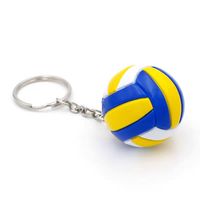 ZP-Wholesale 3D Soft PVC Goma Deportes Llaveros Logotipo personalizado Durable Mini Ball Llavero para fanáticos del fútbol y eventos promocionales