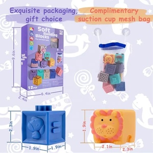 Top Manufacturing Cross-Border for Amazon Infant <strong>Puzzle</strong> Building <strong>Block</strong> <strong>Sets</strong> Soft Glue Stackable Music Toy Cognitive Relief - Product Image 3