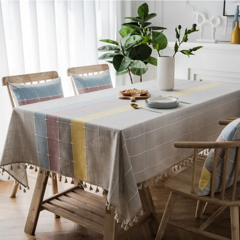 Thiết Kế Hiện Đại In Kích Thước Tùy Chỉnh Polyester Linen Bông Bảng Vải