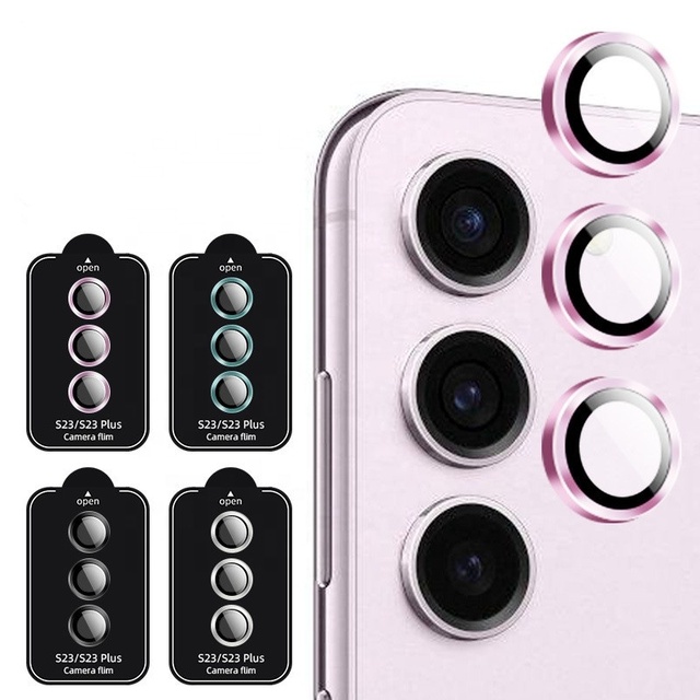 Colorful Individual Aluminum Alloy 3D Metal Ring Camera Lens Cover for Samsung Galaxy S23 Plus Eagle Eye Camera Lens Protector
