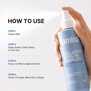 Spray Protettivo Termico Pallamina con Cheratina e Collagene per Capelli Crespi e Rudi, Riparazione Punte Secche, Facilita lo Spazzolamento - Product Image 1
