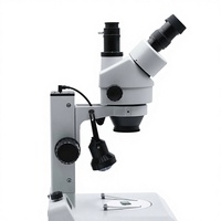 Microscope numérique trinoculaire industriel avec grossissement 7X-45X, mise au point automatique, source de lumière LED pour la réparation de bijoux et de téléphones portables