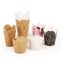 Boîte à nouilles en papier personnalisée jetable, en papier kraft, étanche, pour la livraison de soupes chaudes et la livraison de repas en restaurant