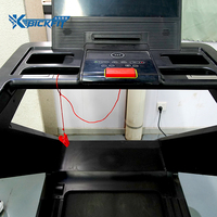 Tapis roulant électrique pour entraînement cardio, machine de course portable pour la gym, écran LED, fonction de pente, moniteur de fréquence cardiaque portable