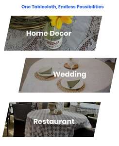Tovaglia in pizzo tinta unita materiale in PVC usa e getta monouso panno per festa di nozze banchetto Pano De Mesa - Product Image 5