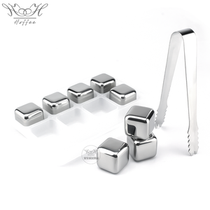 Pacchetto all'ingrosso di 8 pietra di whisky riutilizzabile in acciaio inox Bar ghiaccio Cube agghiacciante pietra con pinzetta - Product Image 5