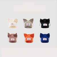 Chapeau en tricot de pâte d'oreille de chat et de cochon en trois dimensions mignon Couples en tricot Chapeau en tricot parent-enfant