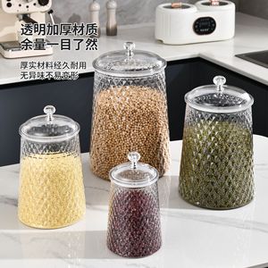 Food Storage Container Glass Jar With Lid Cylinder Shape For Tea Coffee Beans Grains Kitchen Storage 1.2L 3L 5L 9L - Product Image 4