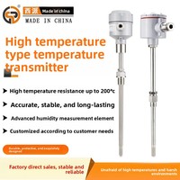 Sensor Suhu Kelembaban Modul Tanah Probe Udara 485 Transmitter Industri Pertanian Rumah Kaca Layar LCD Probe 300mm