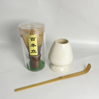 Kit de Démarrage en Gros pour Usine, Style Japonais, pour Poudre de Matcha, Fouet Chasen en Bambou Bio à 100 Dents, Ensemble Fouet à Matcha Personnalisé