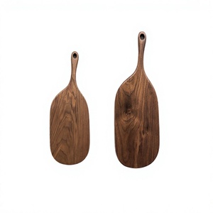 Ensemble de deux boîtes à découper en bois de différentes tailles avec planche à découper de vaisselle de cuisine de qualité exclusive à vendre - Product Image 1