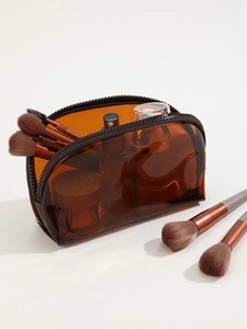 Pochette de maquillage personnalisée avec logo, en PVC transparent, imperméable, lavable, avec fermeture éclair - Product Image 5