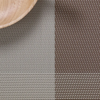 Napperons en vinyle tissé en PVC, résistants au lave-vaisselle, pour restaurant, fournisseur d'or, prix bas, vente en gros