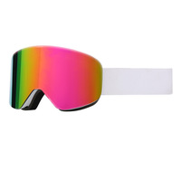 2024 nouveau logo personnalisé OEM Filp up lunettes de ski facile à coussin éponge amovible lunettes de ski de protection Anti-buée lunettes de neige