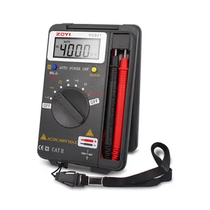 Multimètre numérique de poche VC921, appareil de test de batterie, voltmètre, multimètre numérique, 4000 points, t-rms