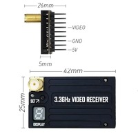 Module VRX RUSHFPV 3.3G 4W VTX compatible avec le protocole IRC Tramp 7-30V pour lunettes métalliques, pour drone FPV longue portée RC