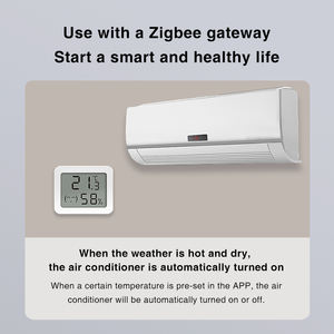 LEDEAST WSD400D Mini thermomètre numérique d'intérieur Hygromètre Zigbee LED Mini thermomètre numérique d'humidité avec Emojis mignons - Product Image 4