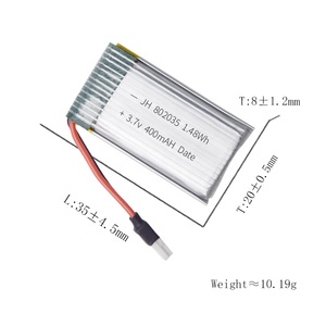 OEM/ODM 충전식 3.7V <span class=keywords><strong>400mAh</strong></span> 25C 리튬 이온 배터리 팩 고방전 602030 702035 802035 JJRC H31 드론 부품 - Product Image 5