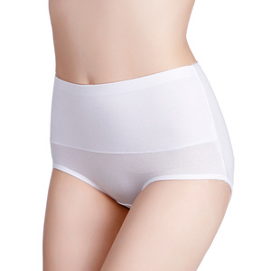 Bragas de talla grande para mujer, ropa interior de algodón Modal de cintura alta, Control de barriga, M-<span class=keywords><strong>7XL</strong></span> de fibra de bambú, talla grande - Product Image 5