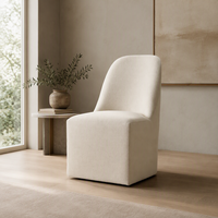 Chaise de salle à manger Parson de luxe moderne, chaise individuelle au dossier arrondi pour la maison, l'hôtel, la cuisine, le restaurant
