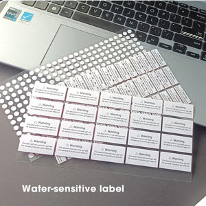 Etiquetas indicadoras de contacto líquido, papel sensible al agua, pegatina de seguridad a prueba de manipulaciones para Kits de diagnóstico - Product Image 2