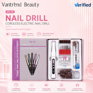 Vantrend Beauty - Machine à ongles professionnelle sans fil portable 35000 tr/min, rechargeable, faible bruit, en aluminium, pour les techniciens de salon - Product Image 1
