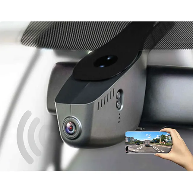 2023 orijinal tasarım Mini 2K araba sürüş kaydedici DVR derece araba kamera Wifi Gps gece görüş Volkswagen için