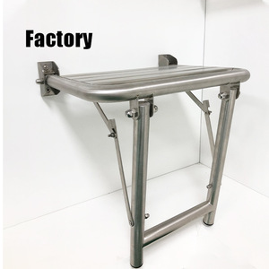 Norye <b>Folding</b> <b>Shower</b> <b>Stool</b> Stainless Steel Wall Mounted Bathroom Chair Custom Size - Product Image 2