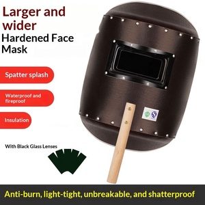 Casco <span class=keywords><strong>de</strong></span> Soldadura Eléctrica Portátil <span class=keywords><strong>de</strong></span> Fibra Vulcanizada, Antiescaldaduras, Antichispas, Antiluz Intensa, Área <span class=keywords><strong>de</strong></span> Visión Ampliada <span class=keywords><strong>de</strong></span> 90x30mm, Máscara <span class=keywords><strong>de</strong></span> <span class=keywords><strong>Mano</strong></span> - Product Image 3