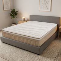 Luxuriöse Langlebige Wellenförmig Gesteppte Matratze OEM Großhandel Individuelles Logo Gel-Memory-Schaum Taschenfederkern King Queen Size Schlafzimmer Hotel