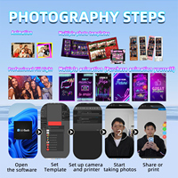 Nouvelle cabine photo DSLR électrique avec écran tactile de 21,5 pouces, machine de photomaton portable, photomaton selfie