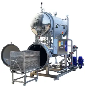 Automatic water retort machine / food autoclave sterilizer for canned / milk / vegetable / fruit pouch