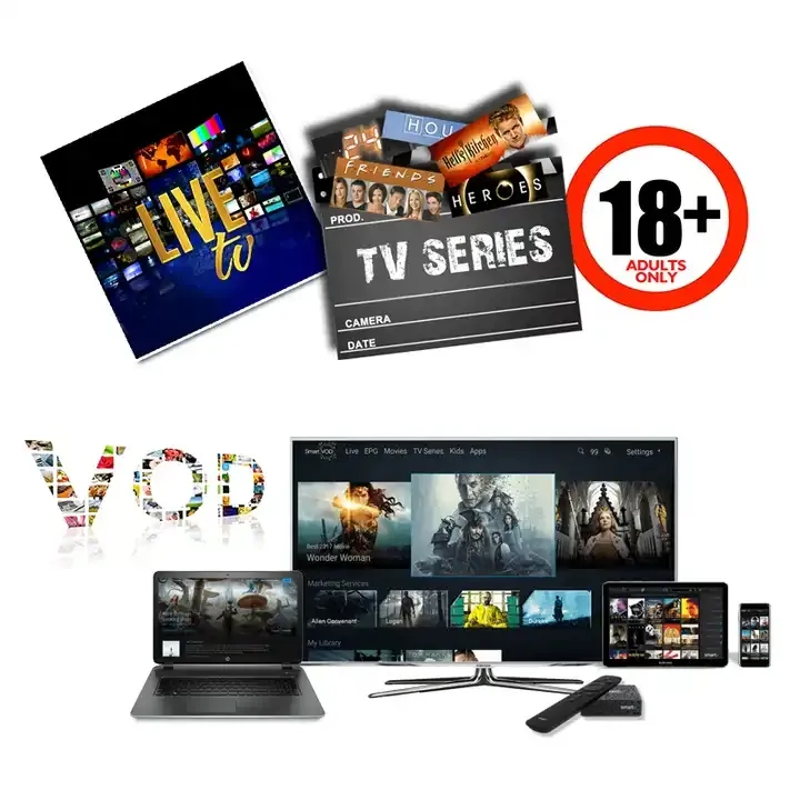 IPTV Subscription 12 months reseller panel with iptv m3u support android and smart tv all device