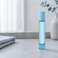 Flacon roll-on en verre bleu personnalisé 10 ml pour sérum cosmétique ou parfum