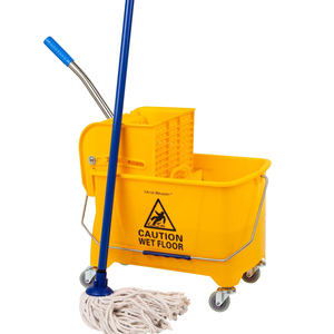 دلو ممسحة تجاري مع عجلات عصارة من البلاستيك لأداة صيانة أرضية مطعم الفندق - Product Image 2