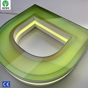 Manufacturer Customized Resin Curved Jelly Shaped <strong>3D</strong> Front <strong>Illuminated</strong> Acrylic Neon Lights LED Multi-color <strong>Decoration</strong> - Product Image 2