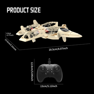 Avion télécommandé <span class=keywords><strong>2</strong></span>.4G, avion RC, hélicoptère RC pour enfants, adultes, débutants, 360° °   Avion de chasse RC avec lumières - Product Image 6