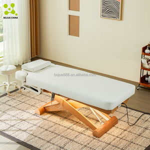 Bojue Chuyên Nghiệp Bằng Gỗ Có Thể Điều Chỉnh Đứng Điện Nước Nóng Massage Giường Vẻ Đẹp Giường Mặt Trị Liệu Spa Thiết Bị Vẻ Đẹp Salon - Product Image 5