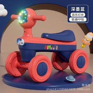 Simnoj Kids Balance Bike 4 Wheel Purple Music Lights PP Wheels For Toddlers 1-3 Years - Product Image 2